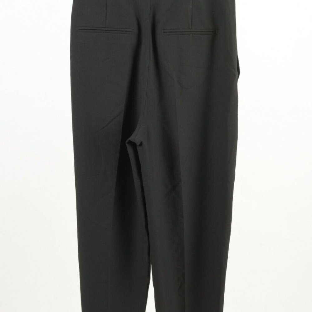 Zara Womens High Waisted Darted Trousers Black m - Picture 3 of 8